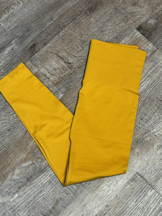 High Waisted Mustard Leggings