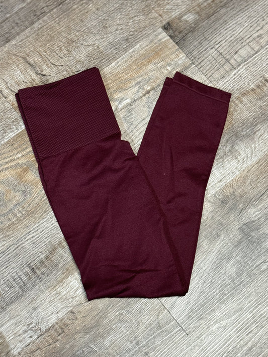 High Waisted Maroon Leggings