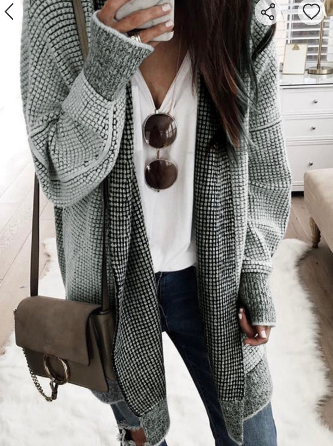 Casual knit cardigan