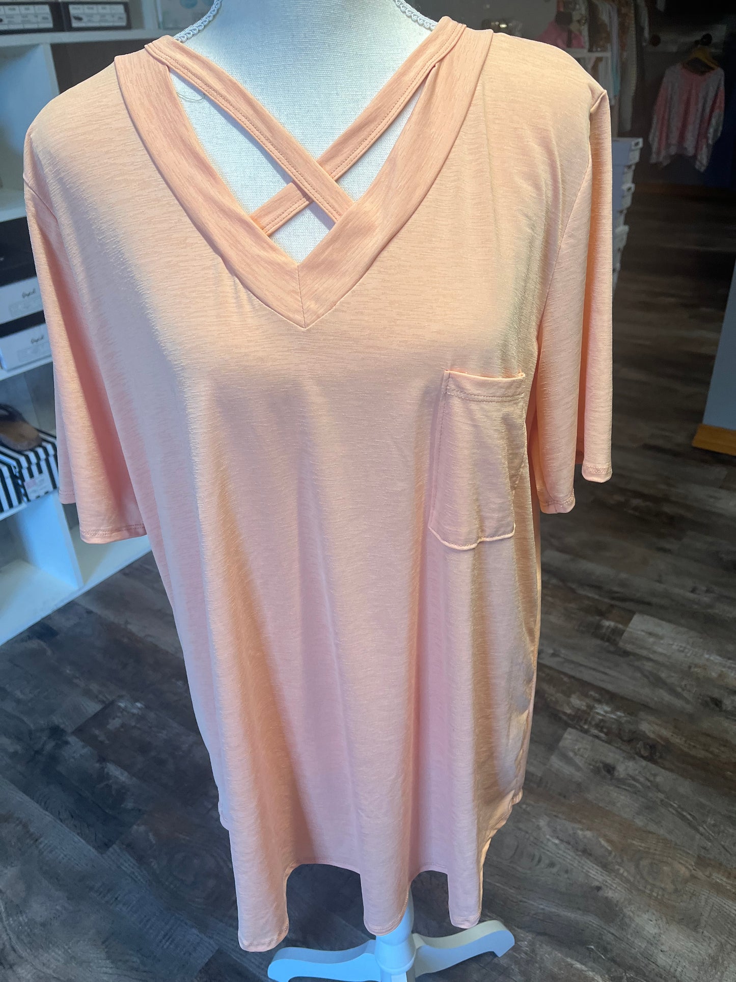 Plus size peach top