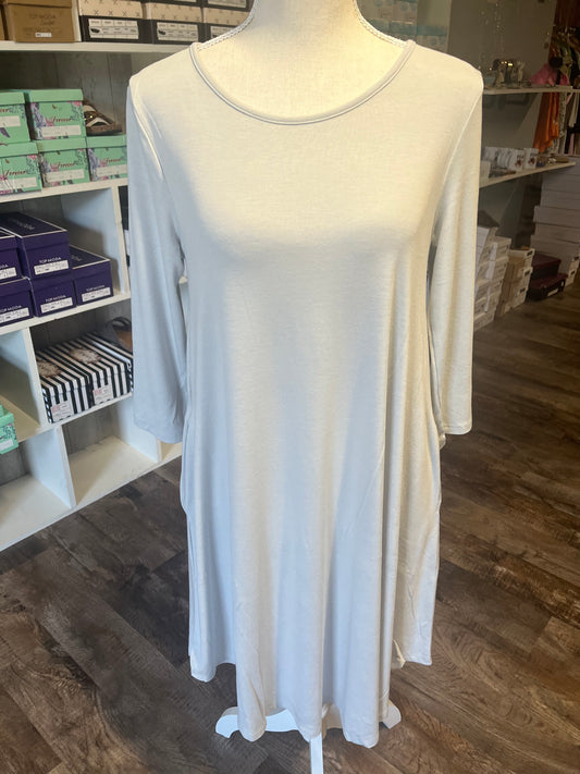 Light grey swing dress with pockets