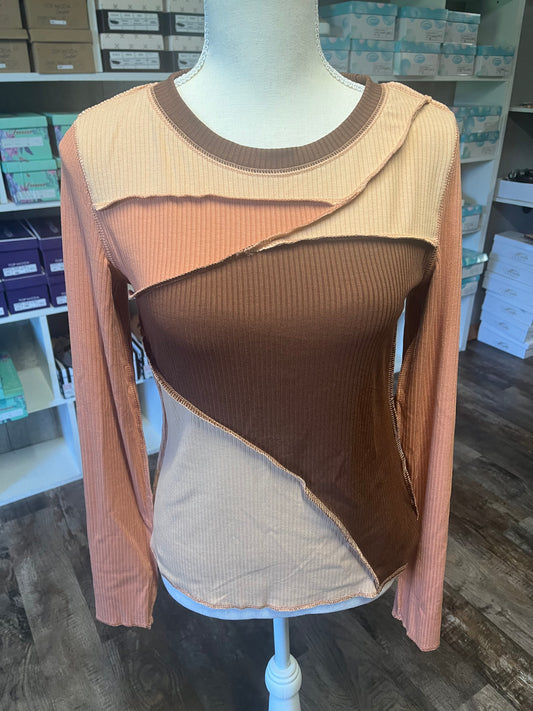 Multi brown top