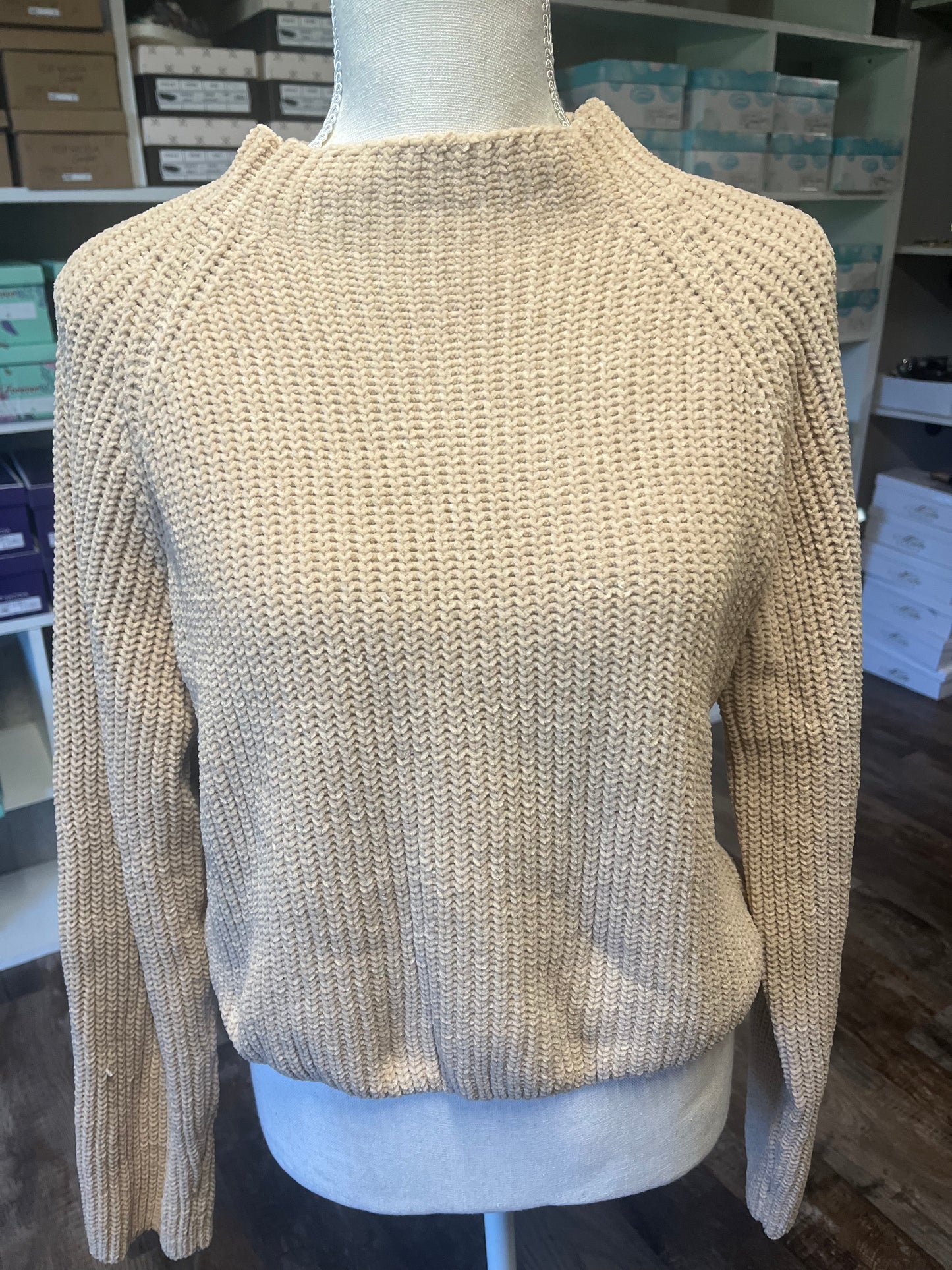 Tan crop sweater