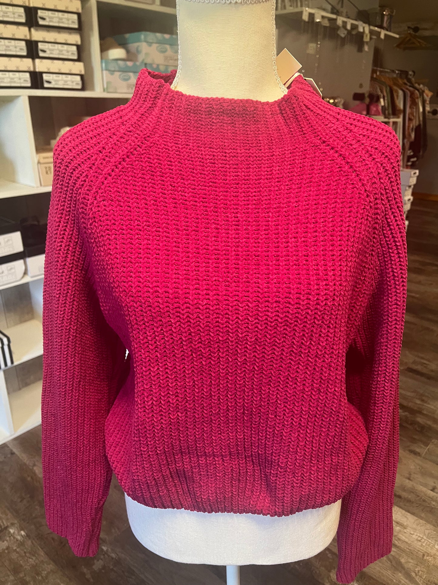 Cranberry crop sweater