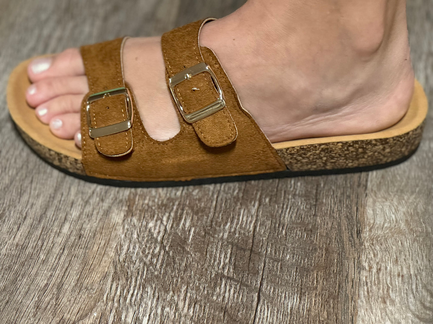 Tan Suede Sandal