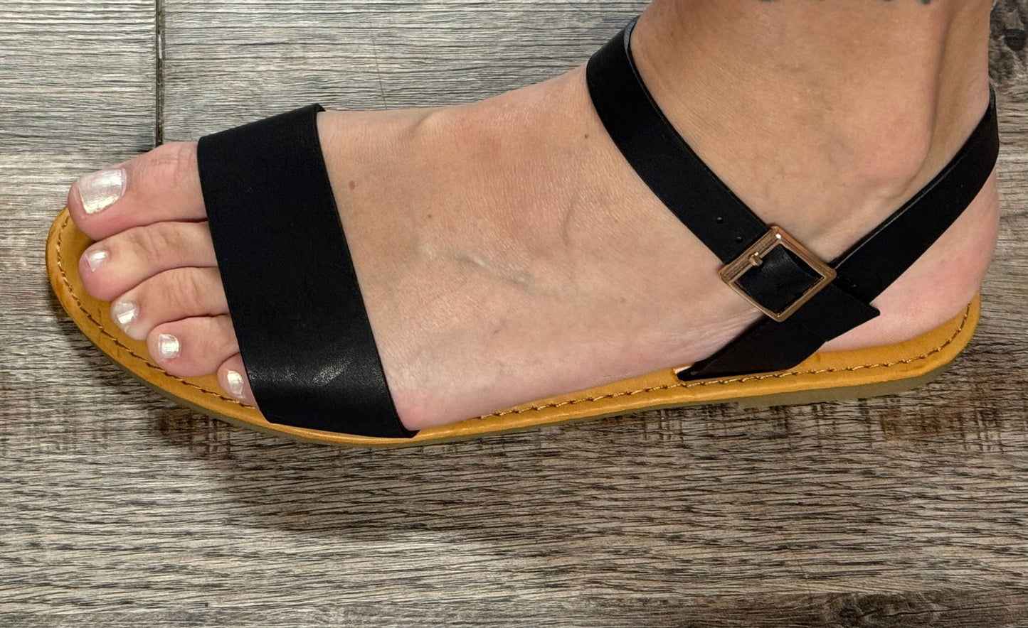 Waterfront Black Sandal