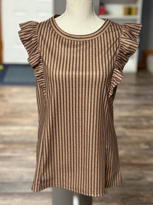 Coffee Striped Tank