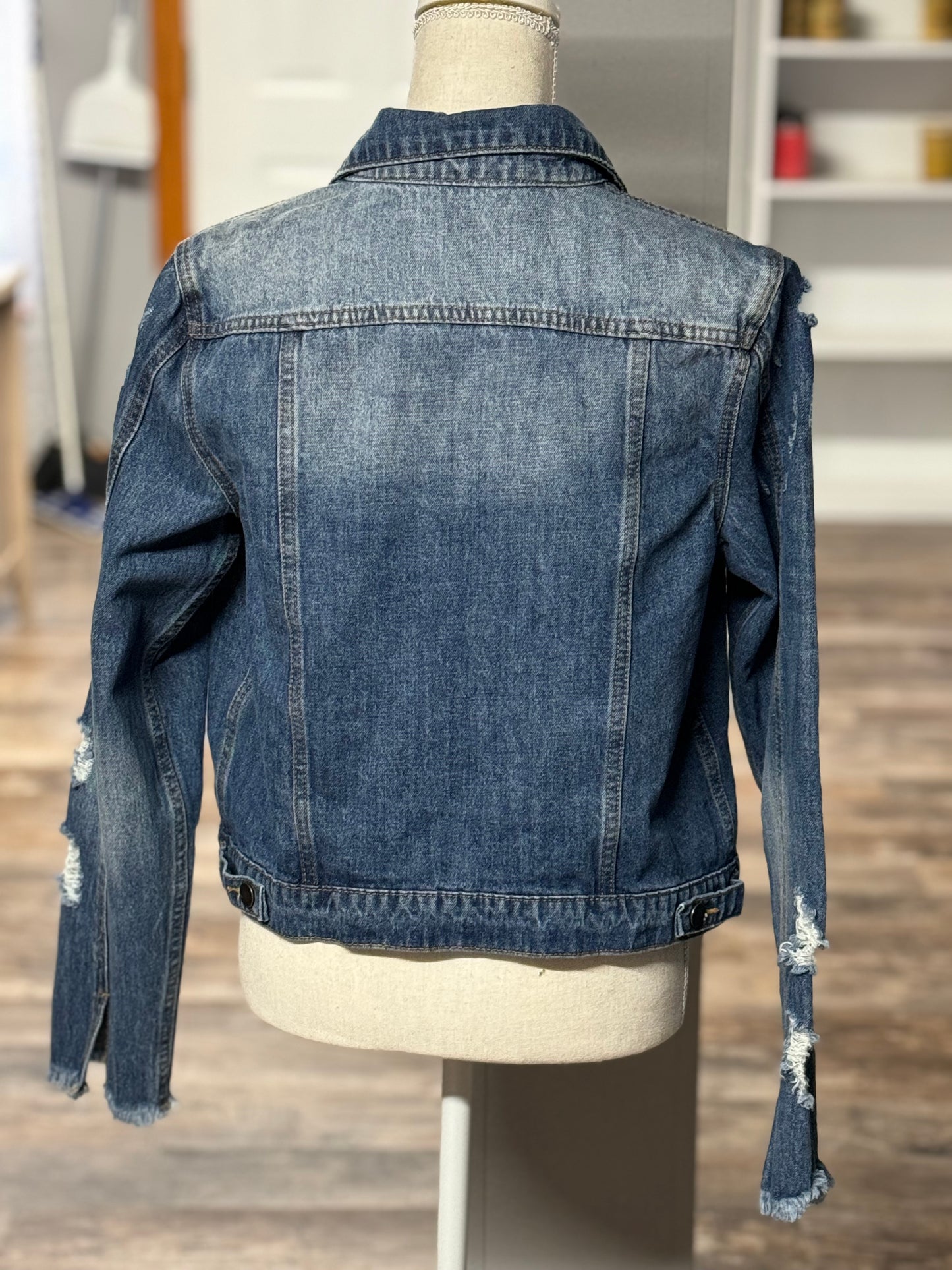 Nature Denim Distressed Jean Jacket