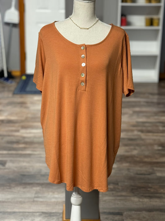 Plus Size Camel Color Top