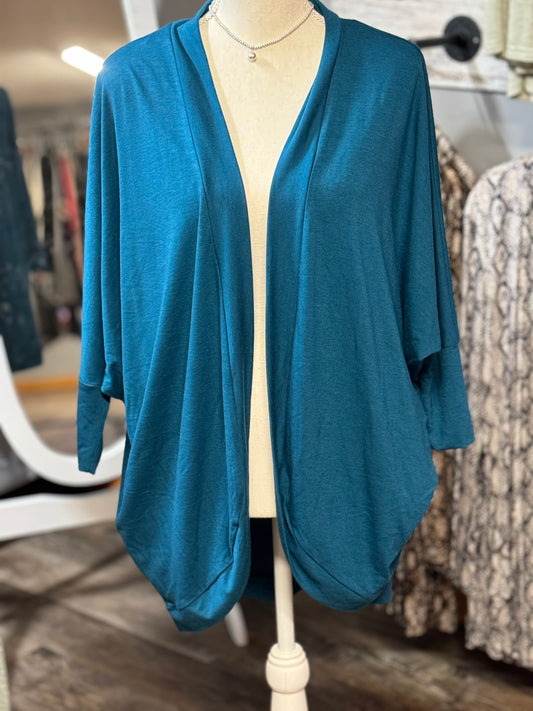 Zenana Ocean Blue Cardigan