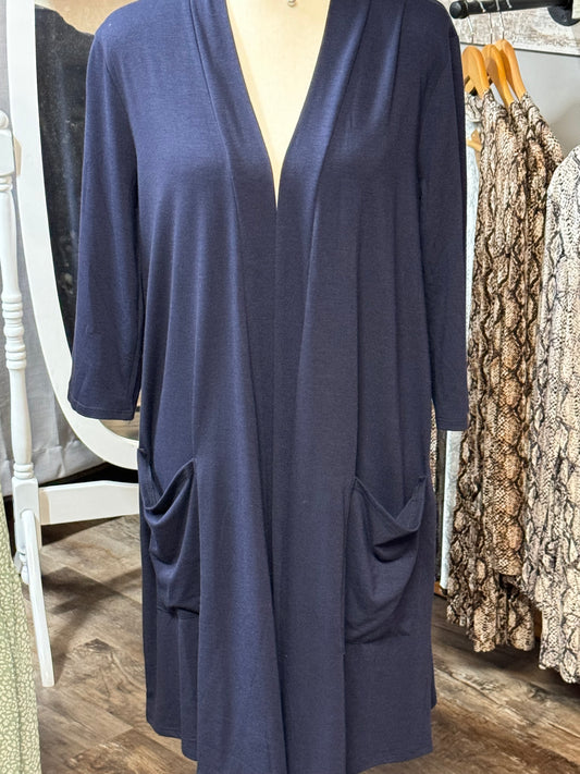 Zenana Navy Cardigan