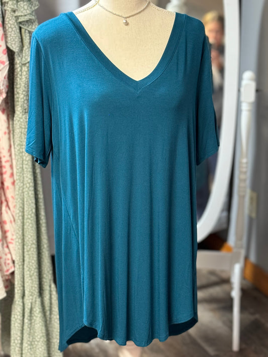 Zenana Ocean Blue Top