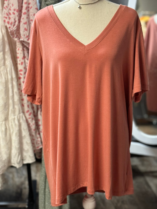 Zenana Salmon Top